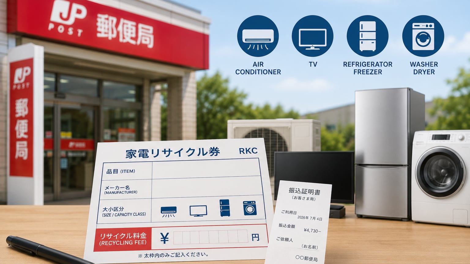 Post Office Appliance Recycling Tickets in Japan: What to Bring and How to Fill Them Out