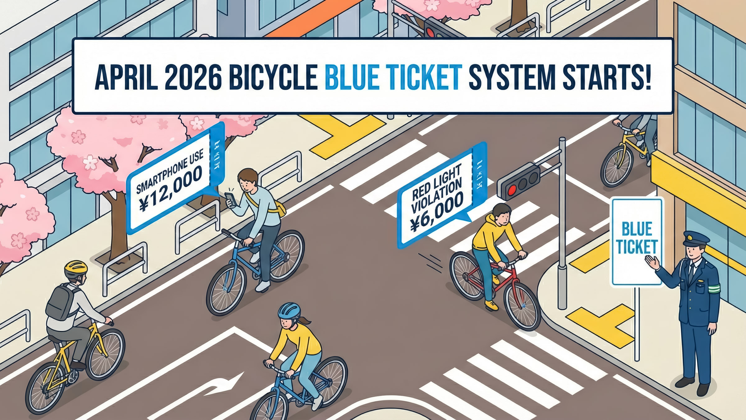 Blue Tickets for Bicycles: Japan's New Fine System from April 2026 (Basic Guide)